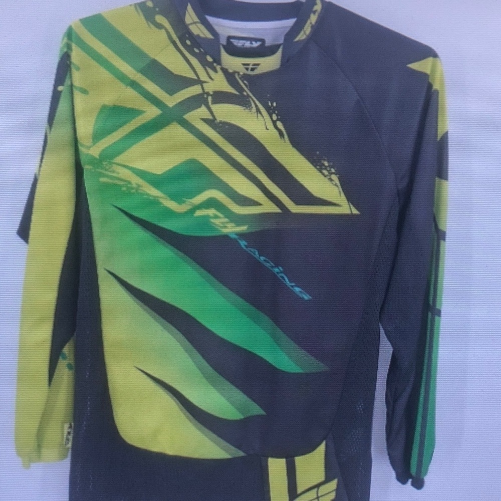 Fly Racing Green and Yellow Jersey